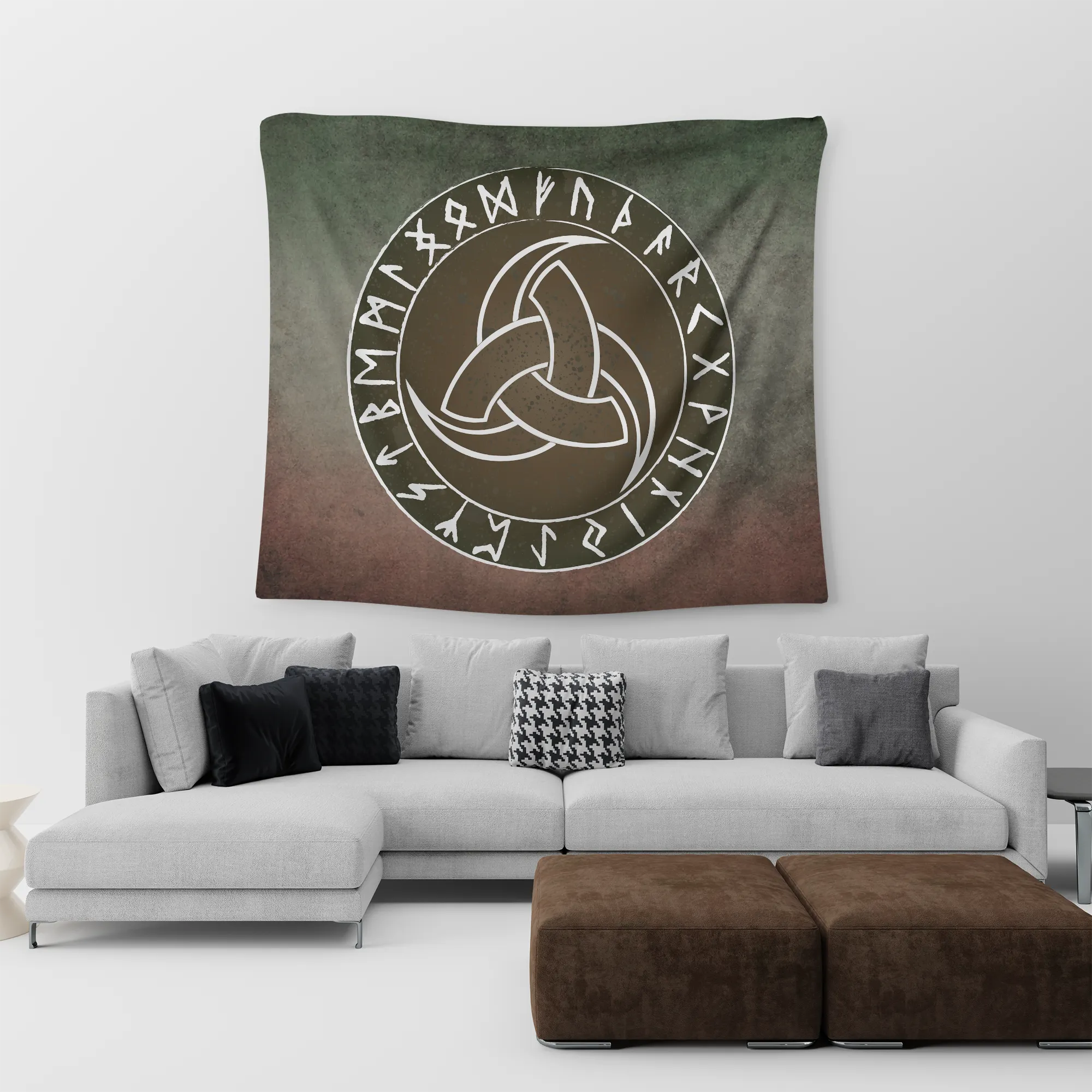 Odin's Triple Horn Wall Tapestry