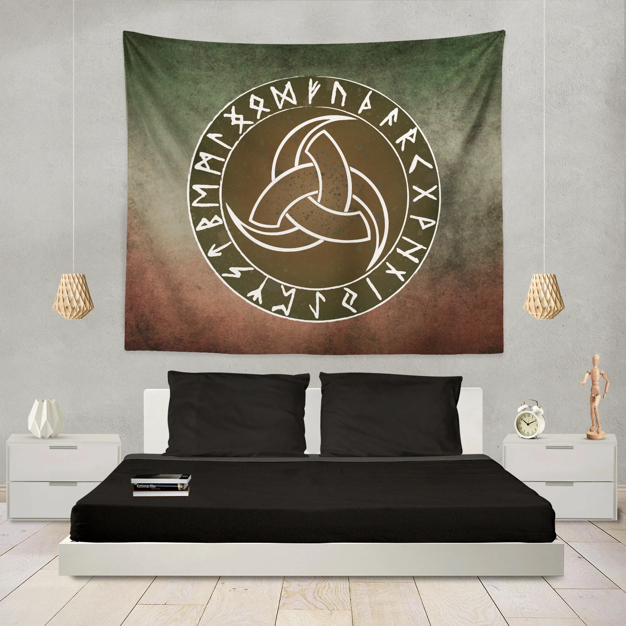 Odin's Triple Horn Wall Tapestry