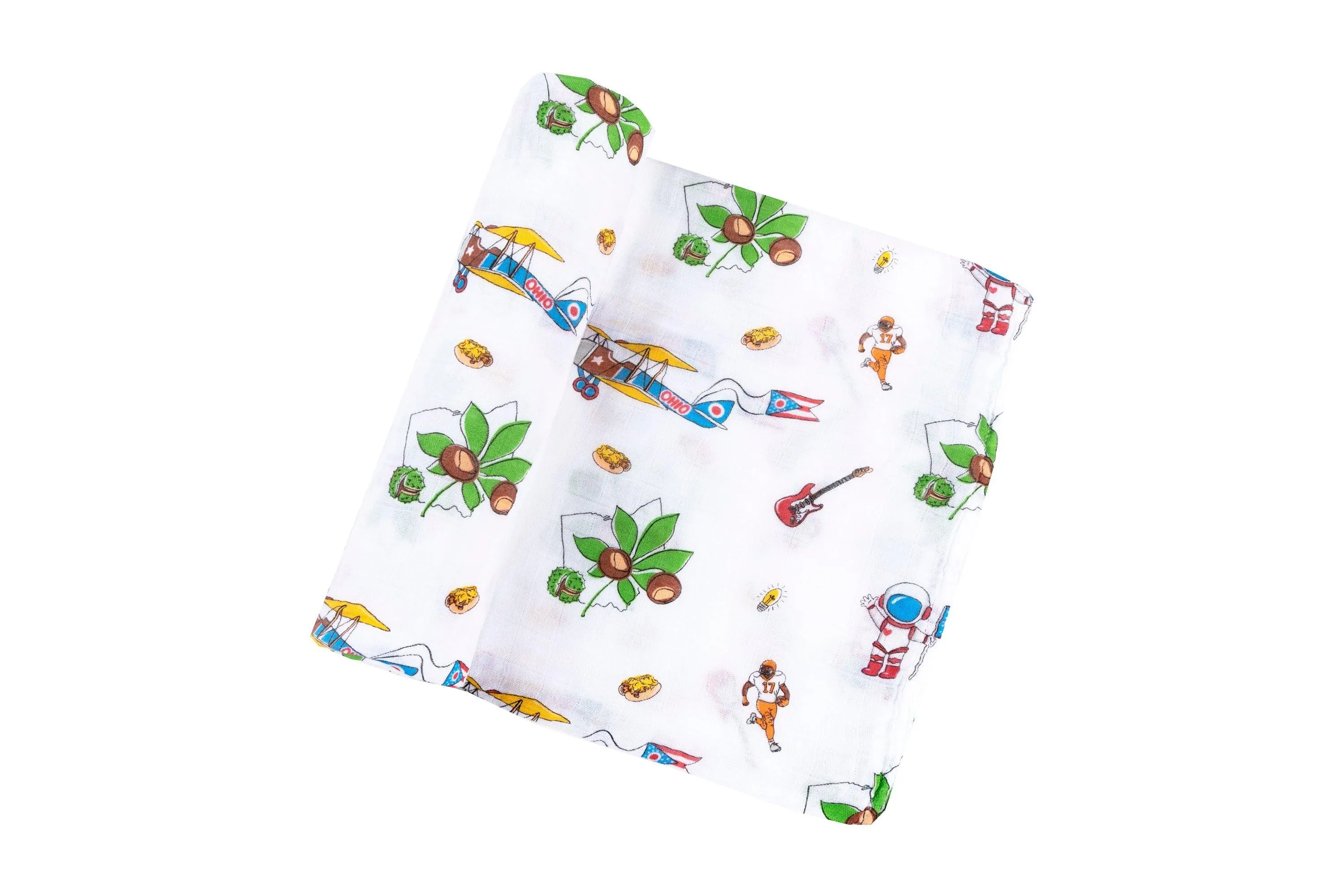 Ohio Baby Muslin Swaddle Receiving Blanket