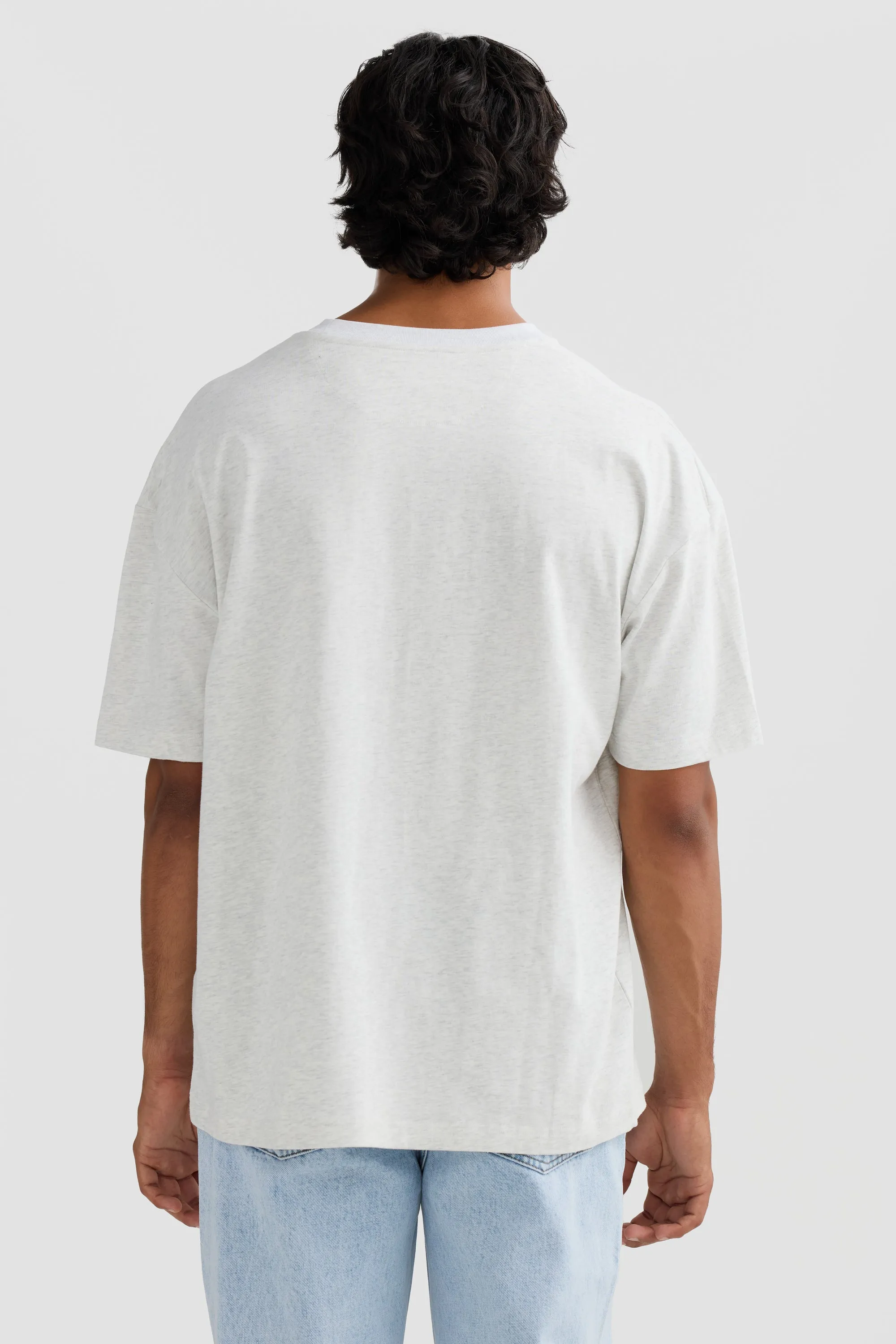 Oli Box Fit Logo T Shirt White Marle