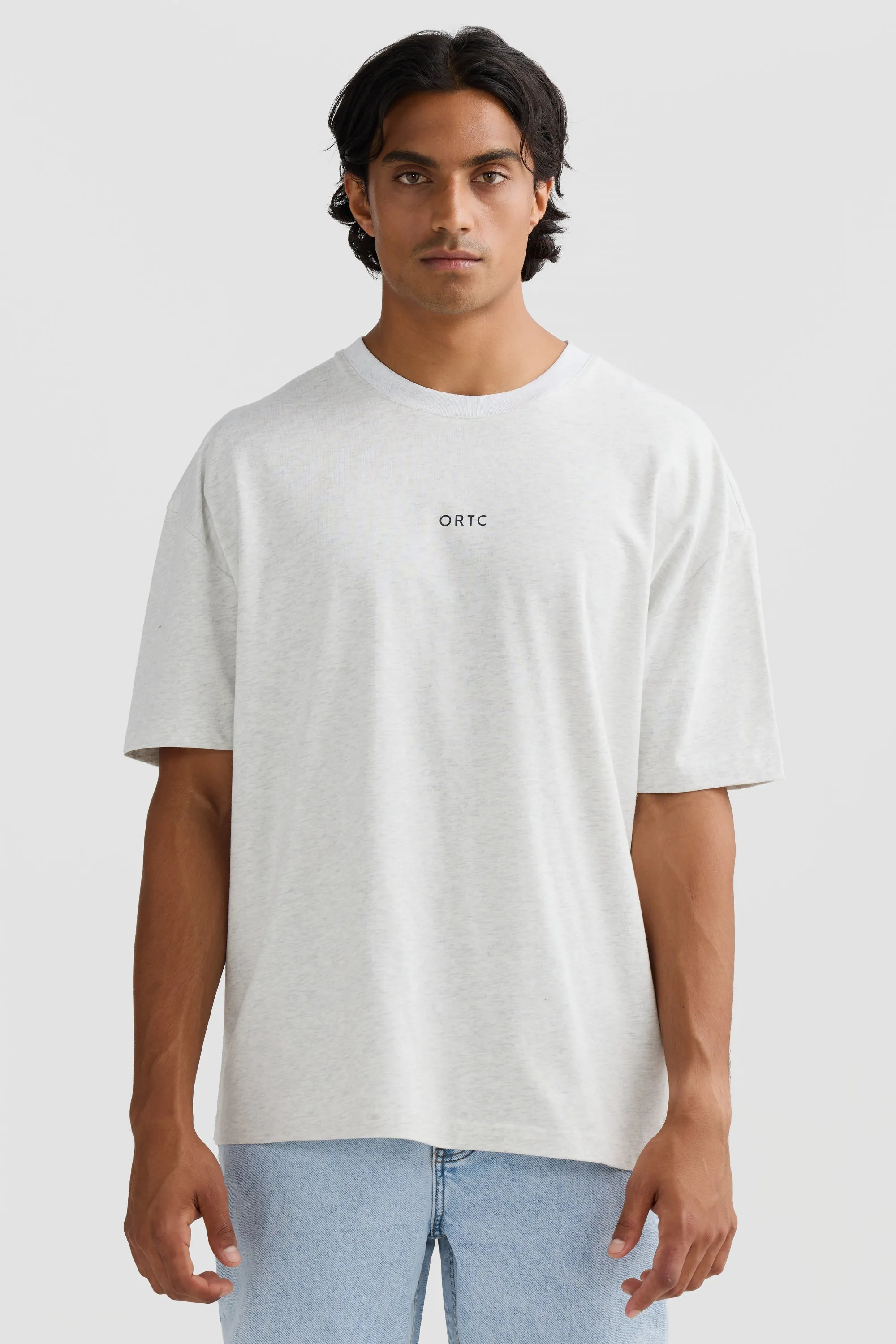 Oli Box Fit Logo T Shirt White Marle