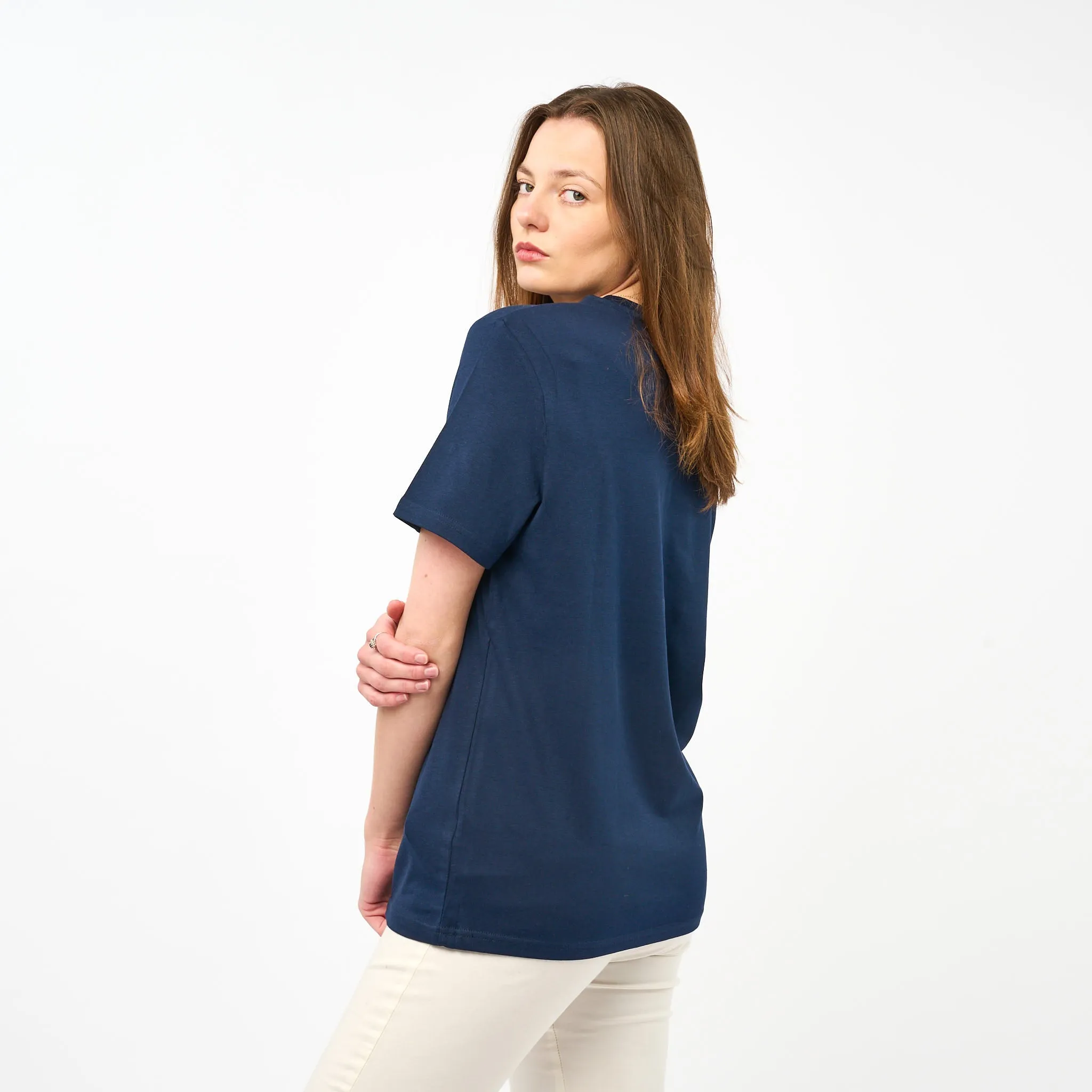 Omnitau Women's Muir Organic Cotton T-Shirt - Navy