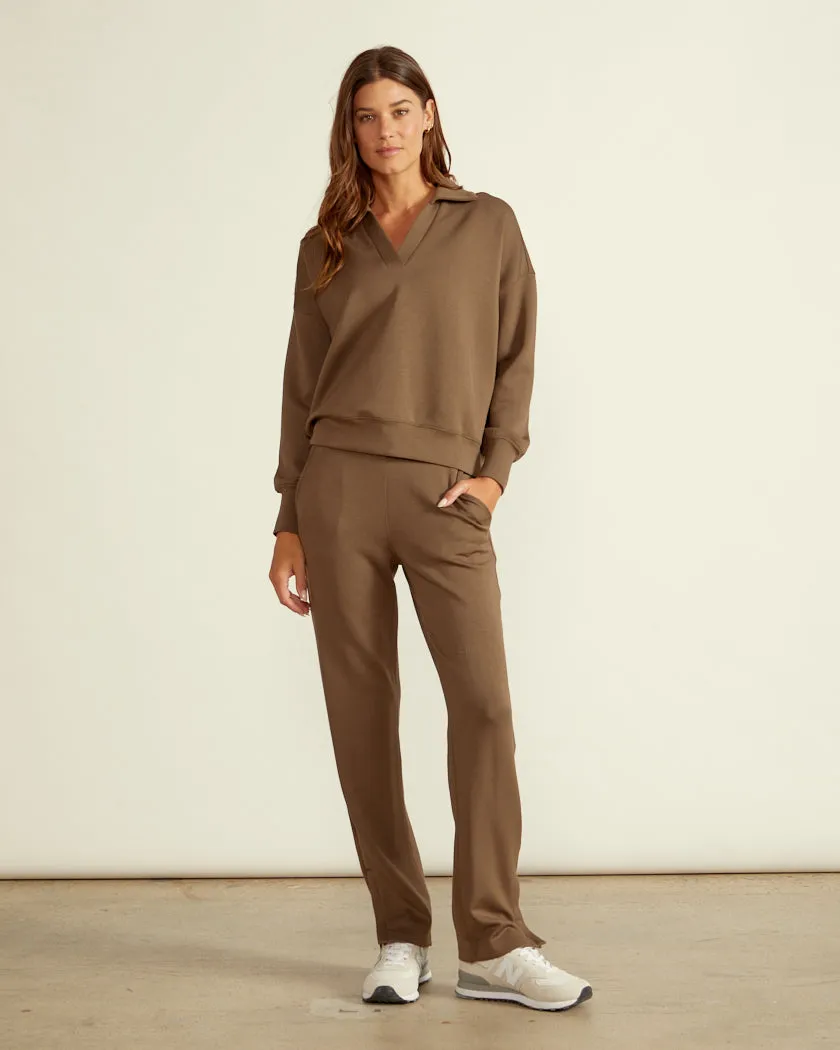 Opal Fleece Split Hem Pant