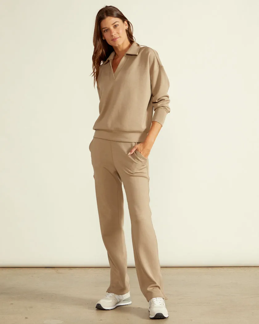 Opal Fleece Split Hem Pant