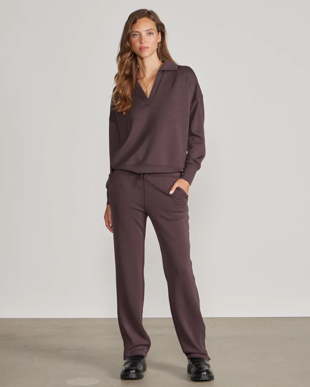 Opal Fleece Split Hem Pant