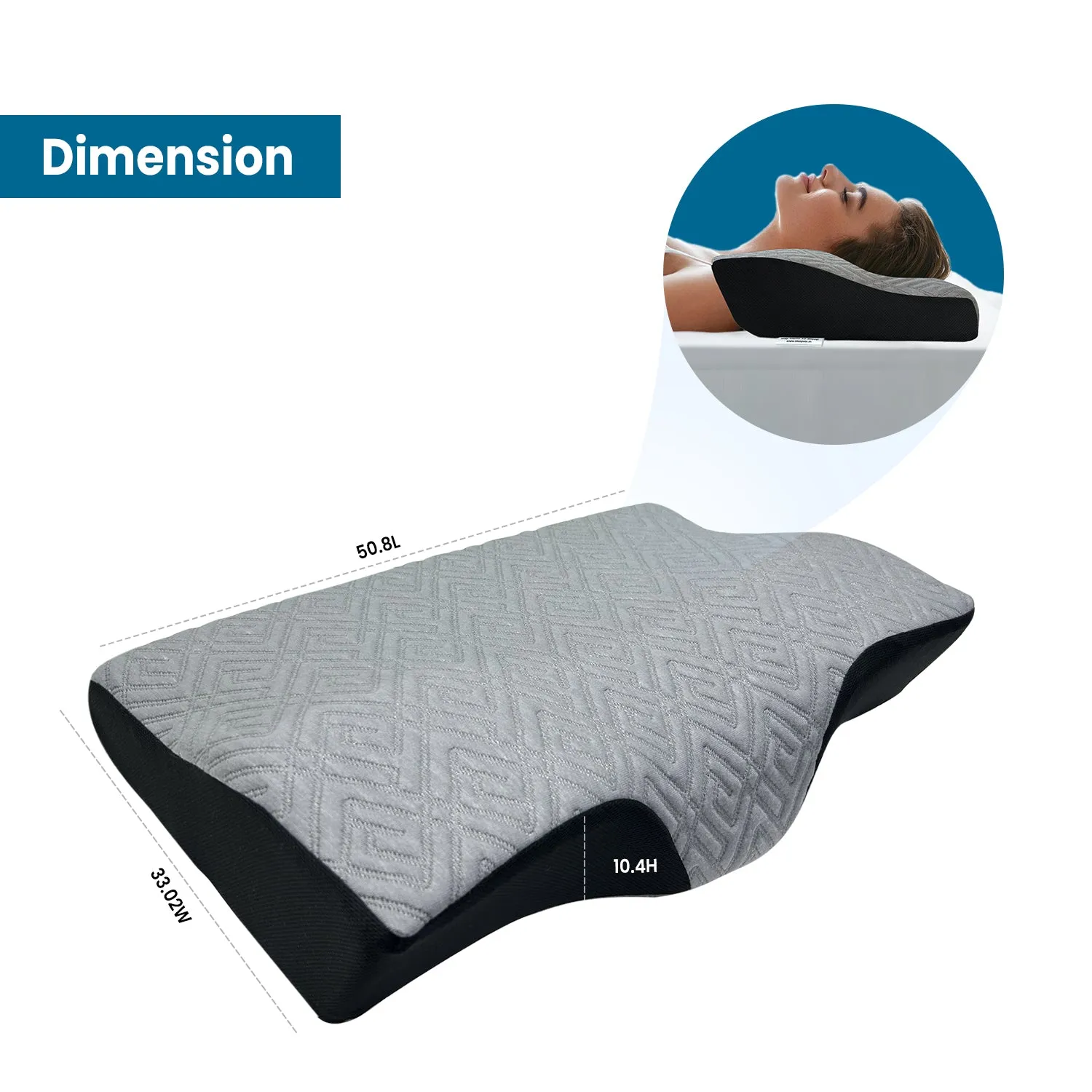 Orthopedic Memory Foam Cervical Butterfly Pillow for Neck & Shoulder Pain