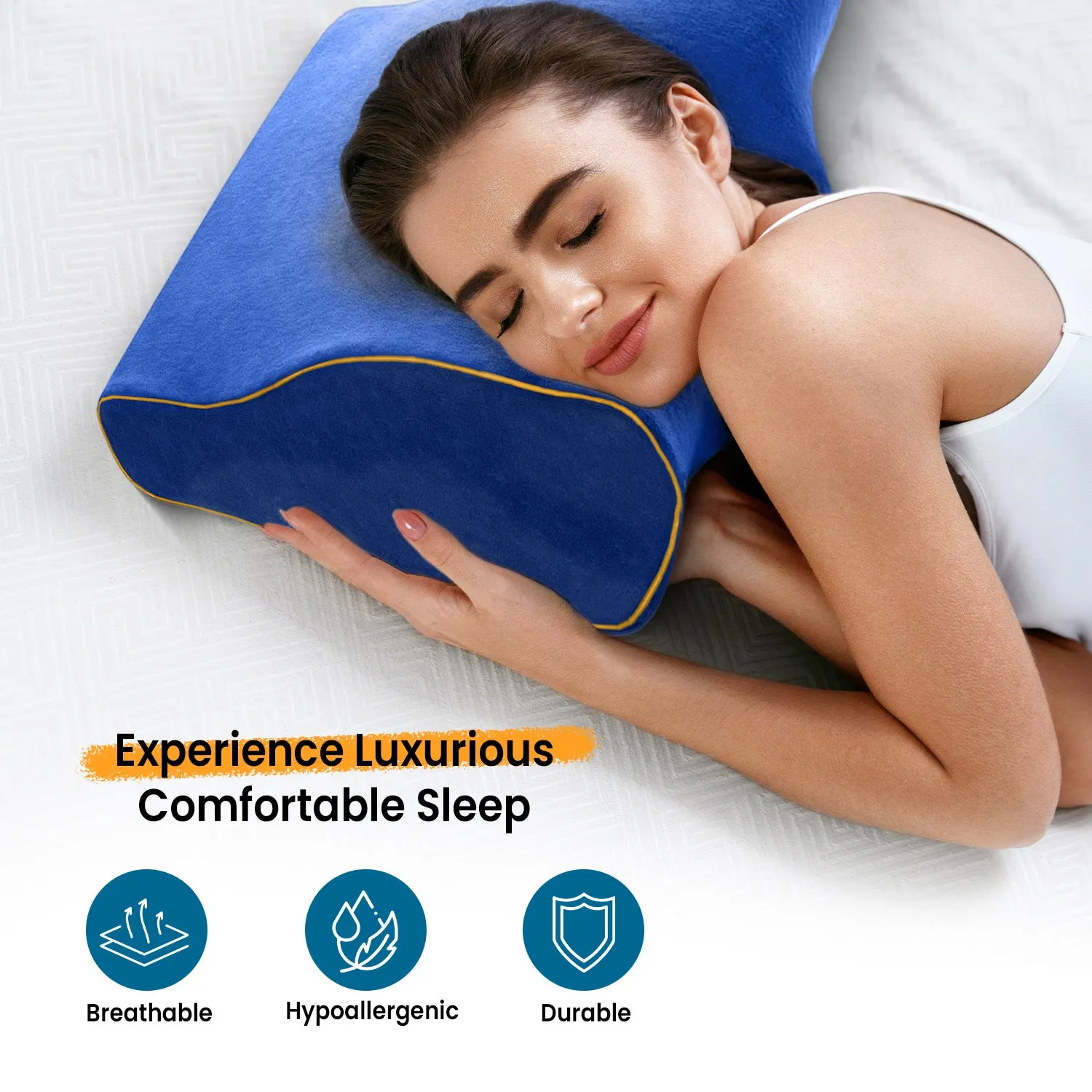 Orthopedic Memory Foam Cervical Butterfly Pillow for Neck & Shoulder Pain