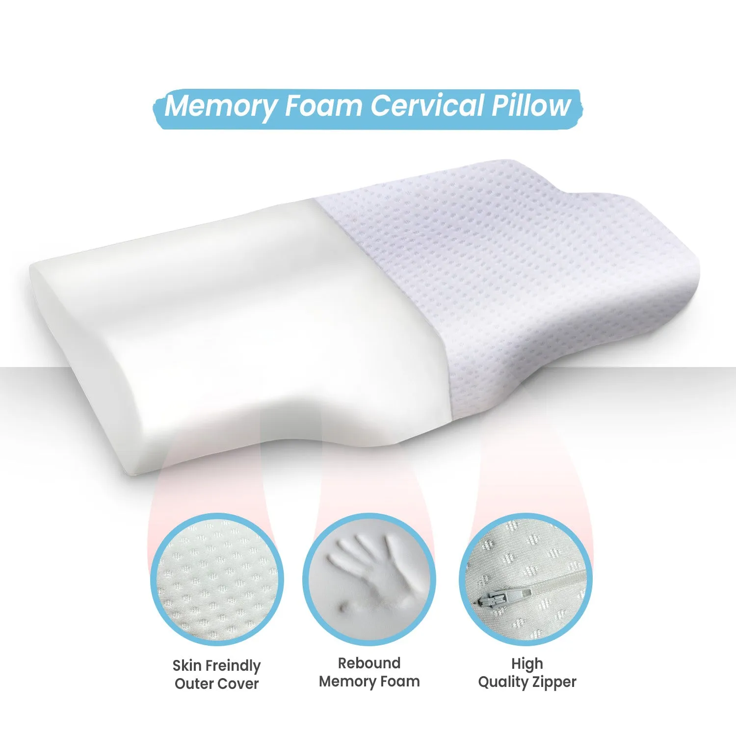 Orthopedic Memory Foam Cervical Butterfly Pillow for Neck & Shoulder Pain