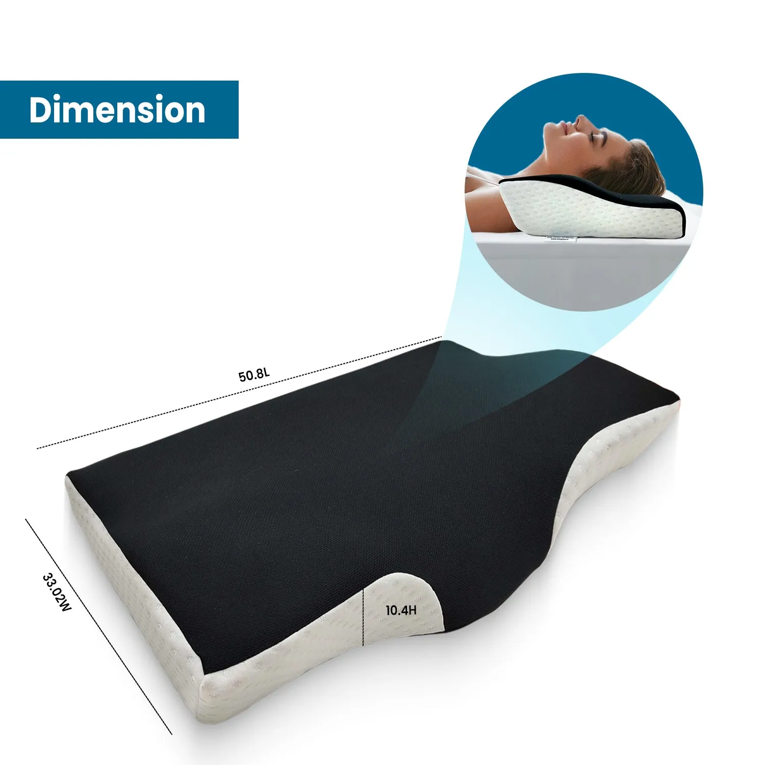 Orthopedic Memory Foam Cervical Butterfly Pillow for Neck & Shoulder Pain