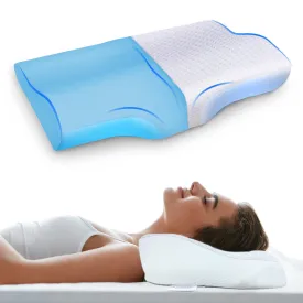 Orthopedic Memory Foam Cervical Butterfly Pillow with Cooling Gel