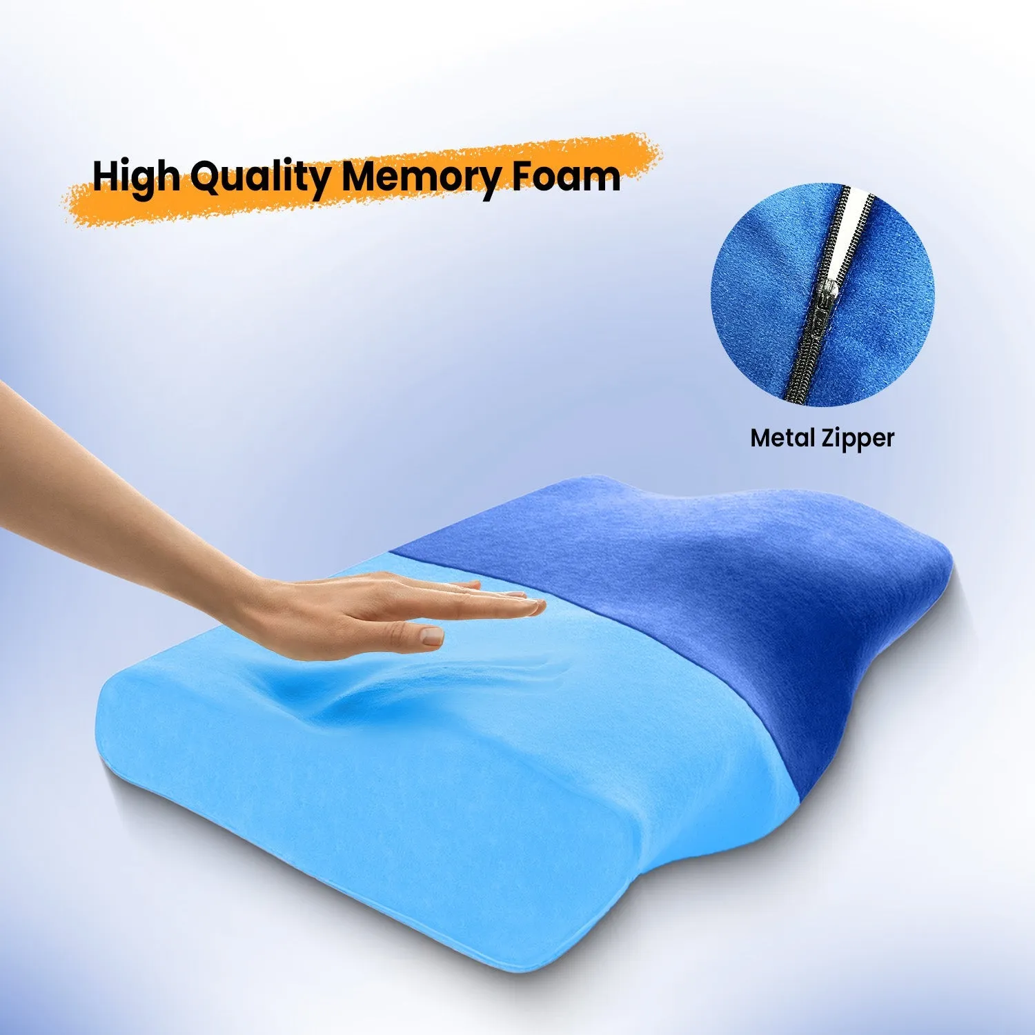 Orthopedic Memory Foam Cervical Butterfly Pillow with Cooling Gel