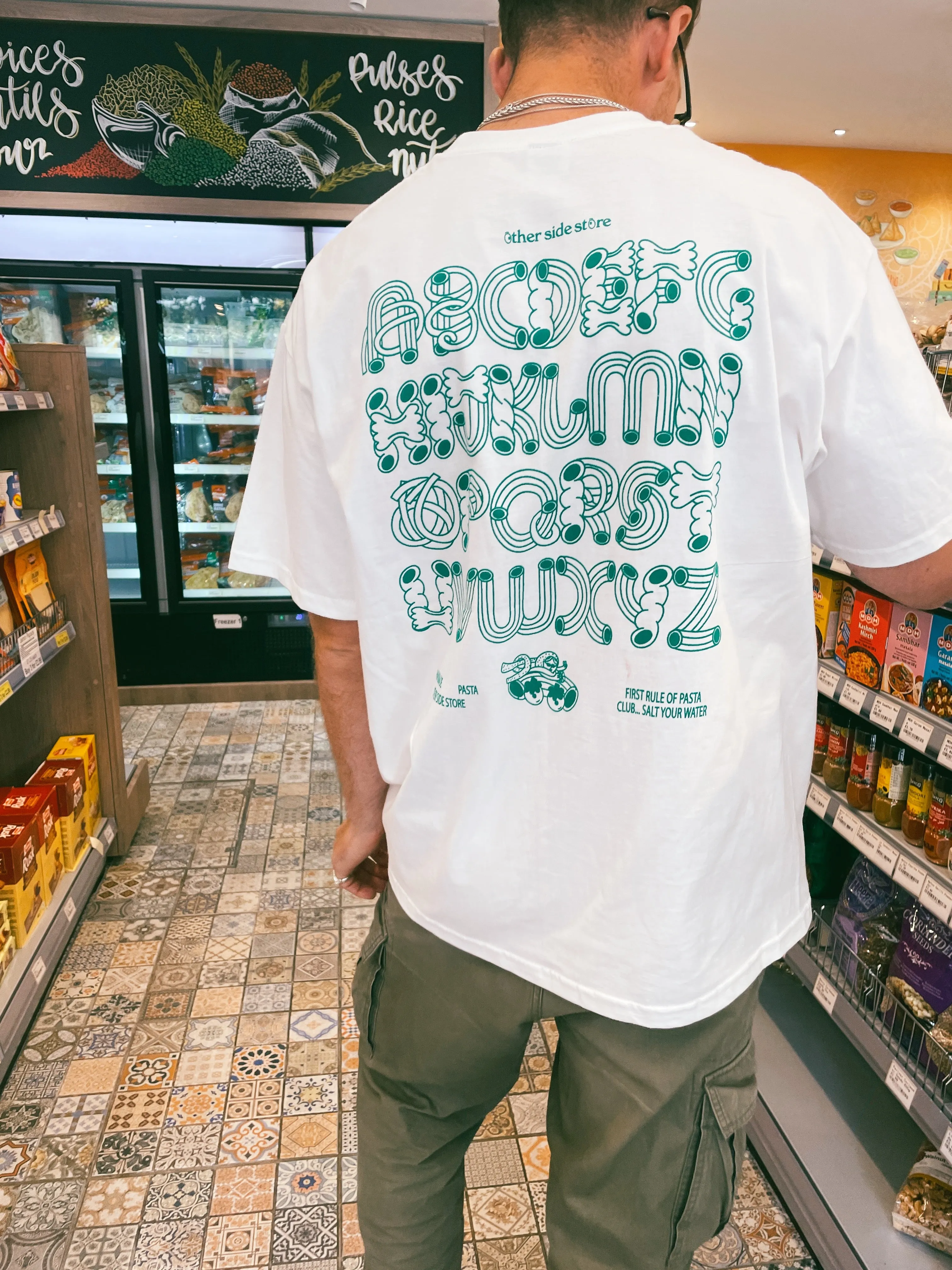 Other Side Store 'Pasta Club' Tee - White