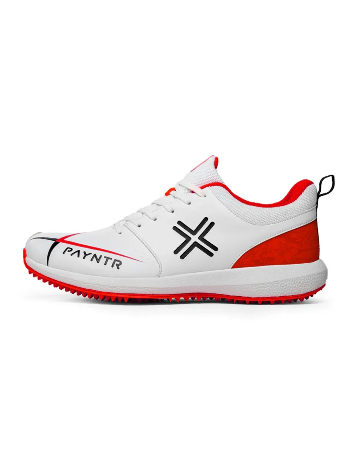 Payntr V Pimple Cricket Shoes - Rubber - White/Red (2024)