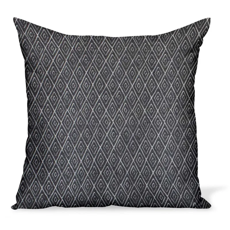 Peter Dunham Textiles Atlas in Charcoal Pillow