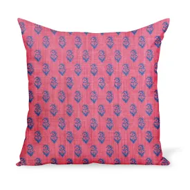 Peter Dunham Textiles Rajmata Tonal in Raspberry/Indigo Pillow