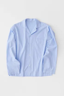 Poplin Pyjama Shirt Pale Clear Blue