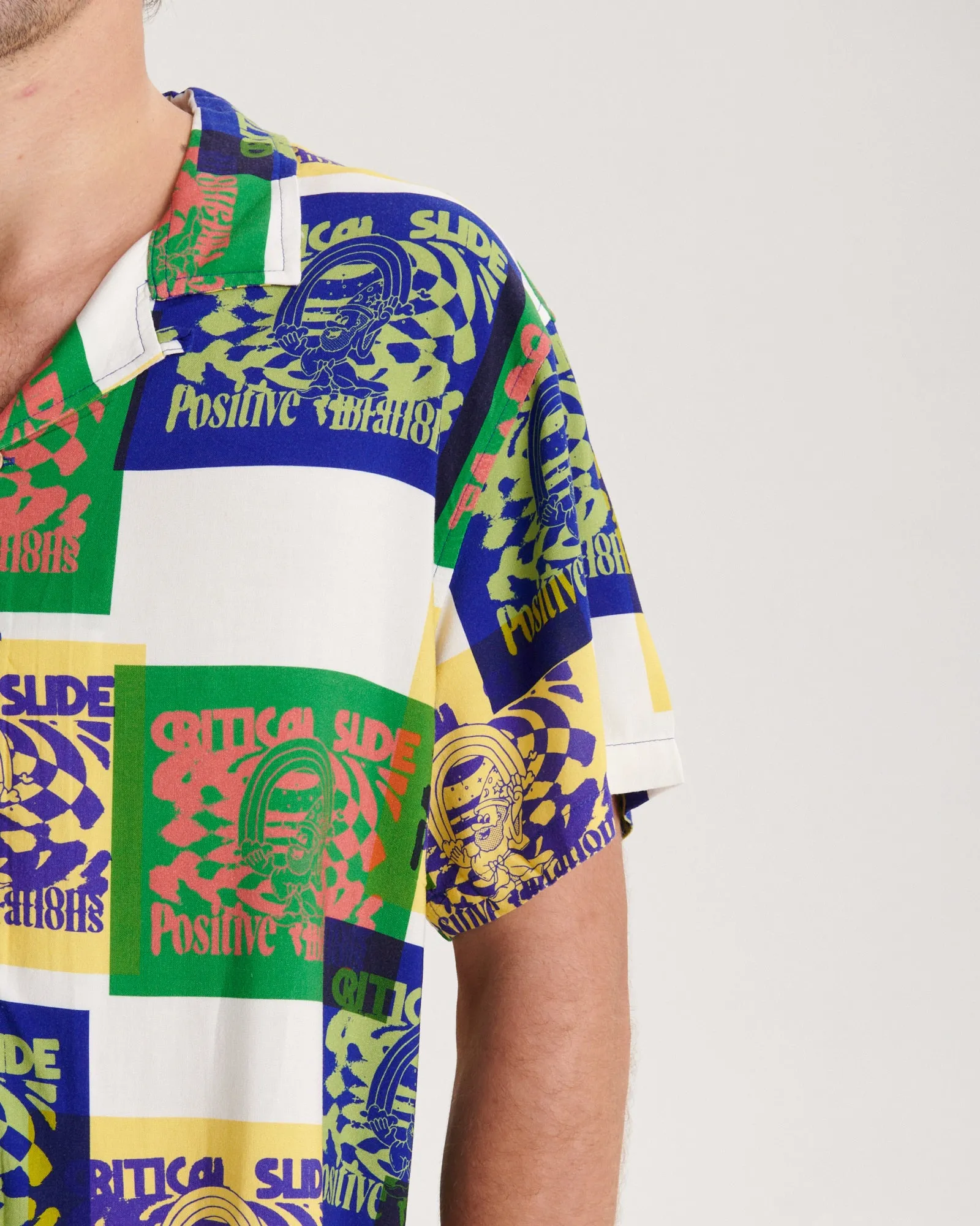 Positive Tile SS Resort Shirt - White