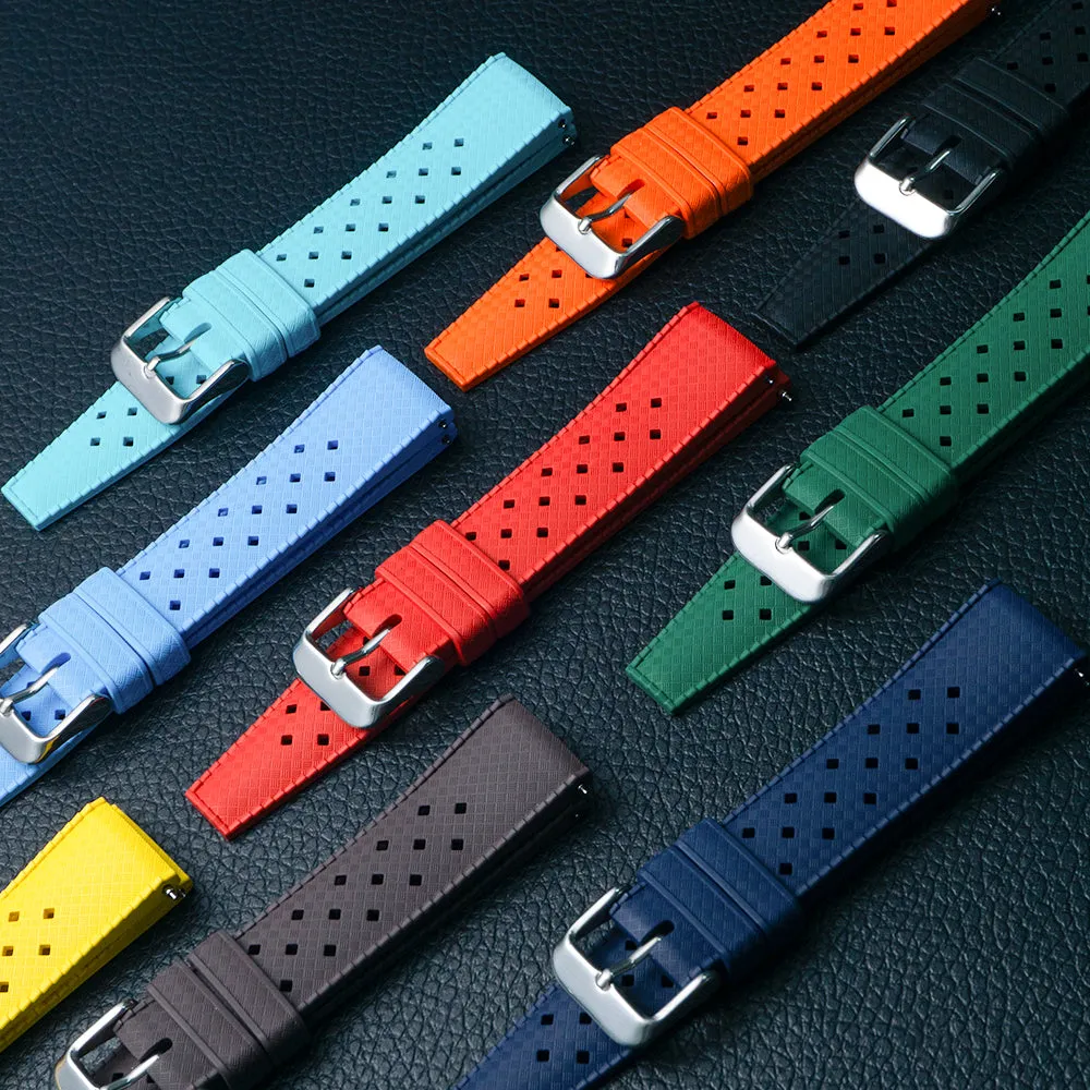 Premium-Grade Tropical FKM Rubber Watch Strap