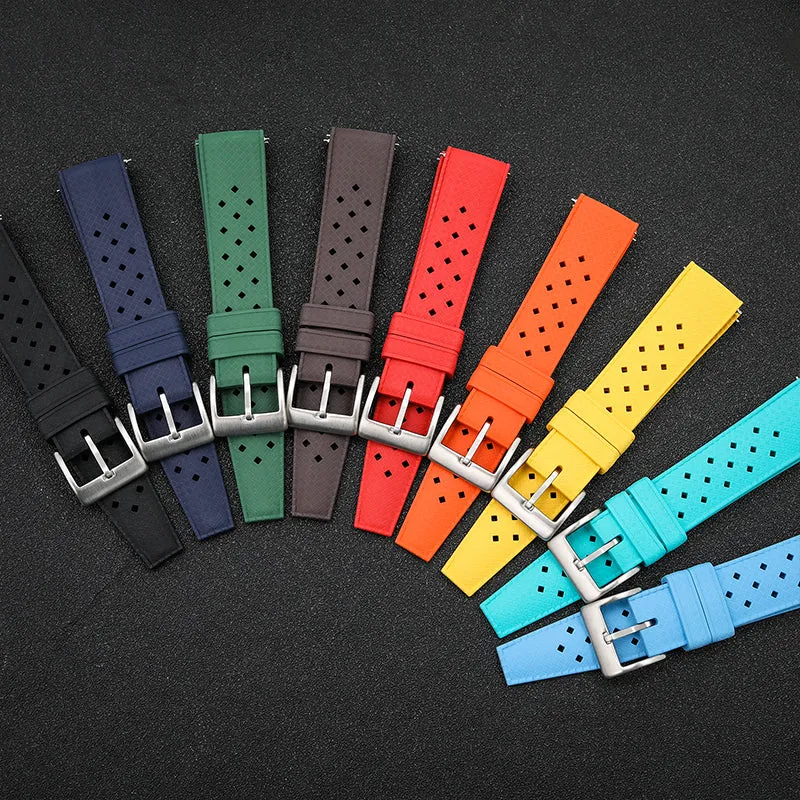 Premium-Grade Tropical FKM Rubber Watch Strap