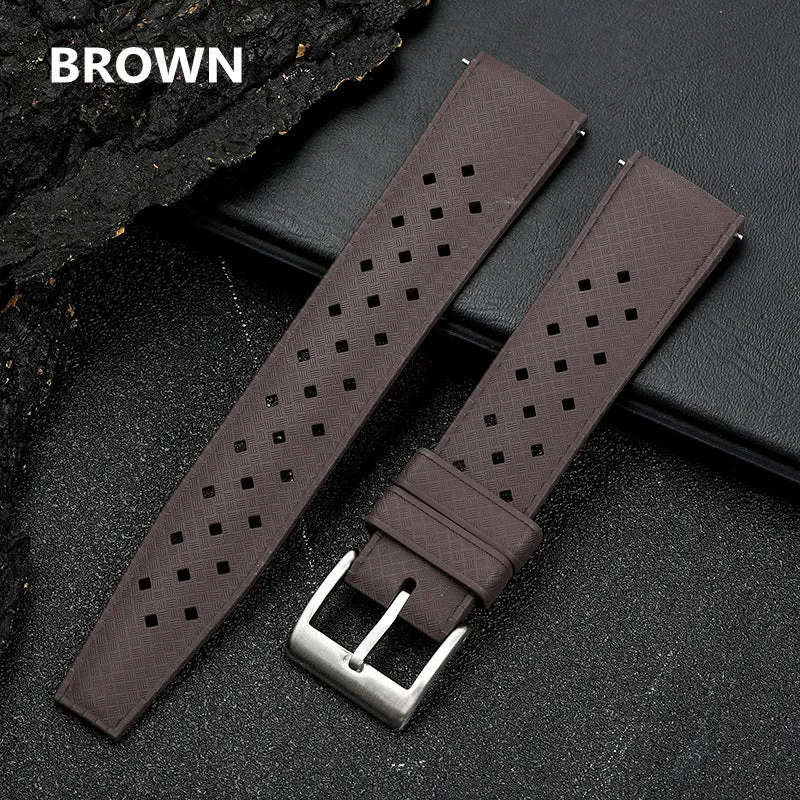 Premium-Grade Tropical FKM Rubber Watch Strap