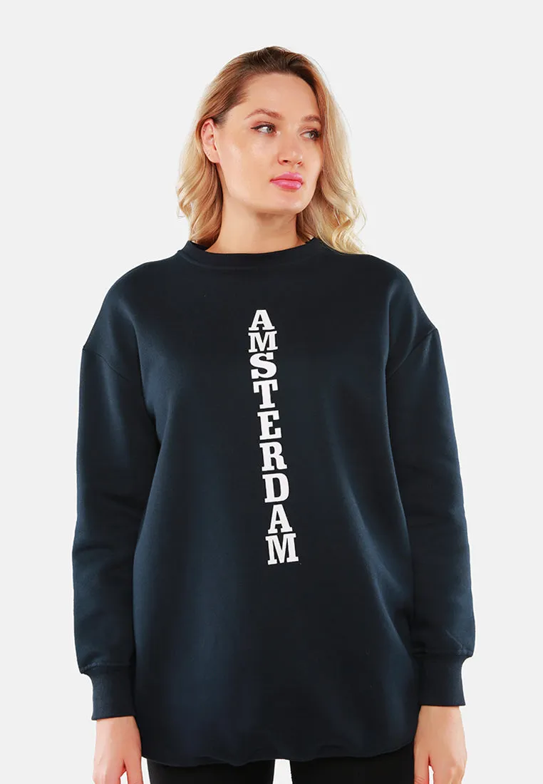 Printed Oversized Live-In Sweatshirt