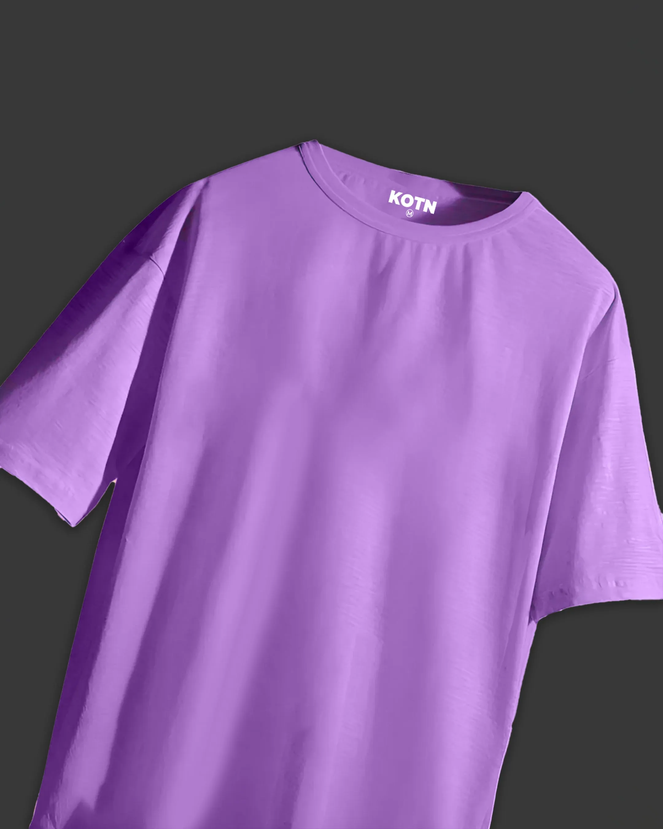 PURPLE OVERSIZED BASIC T-SHIRT