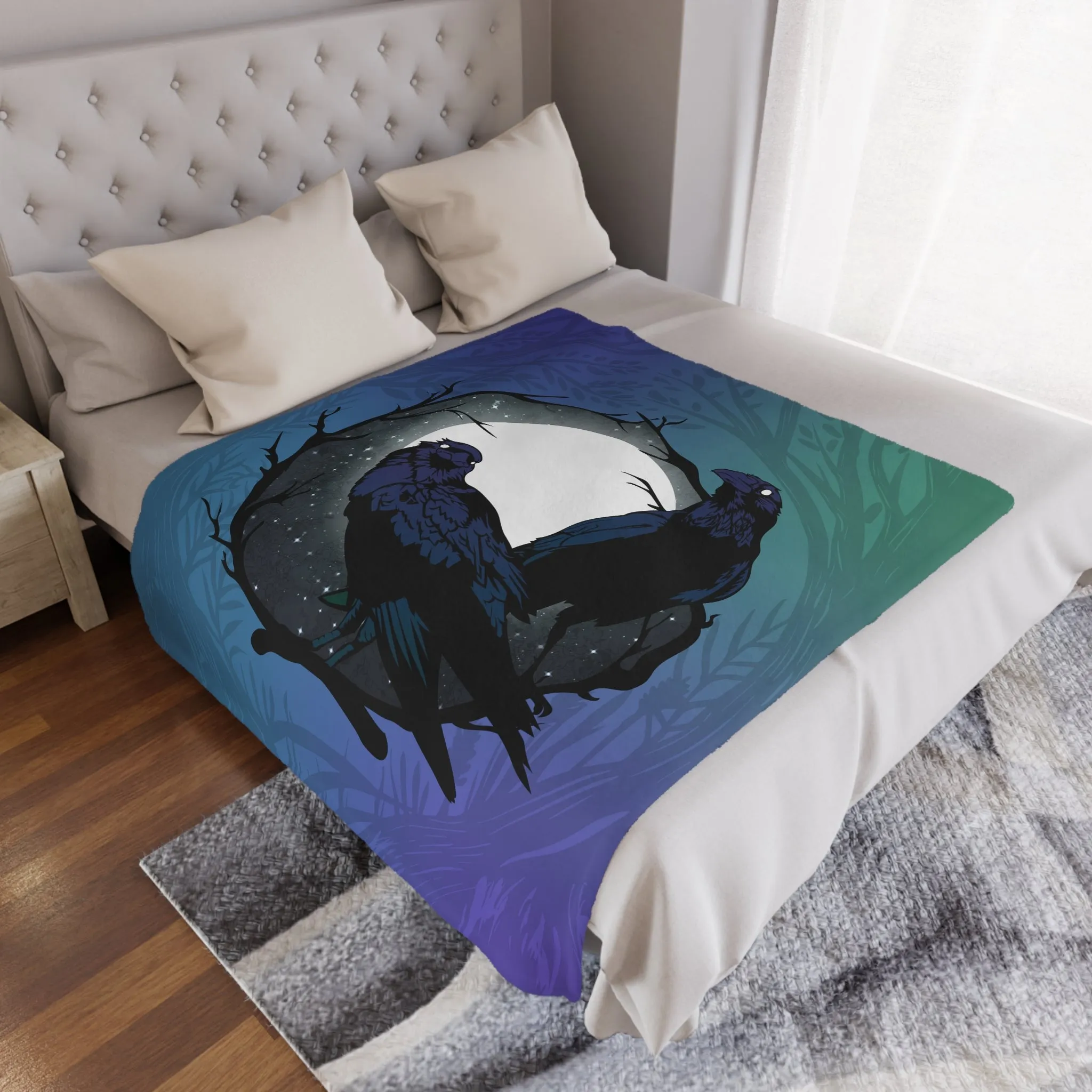 Ravens Velveteen Plush Throw Blanket