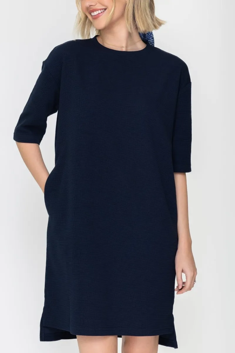 REESE DRESS (NAVY) 37"