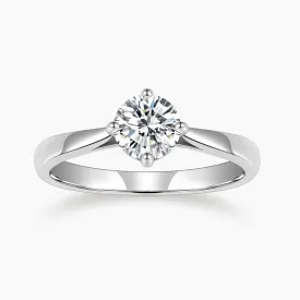 Round Cut Zirconia Solitaire Ring