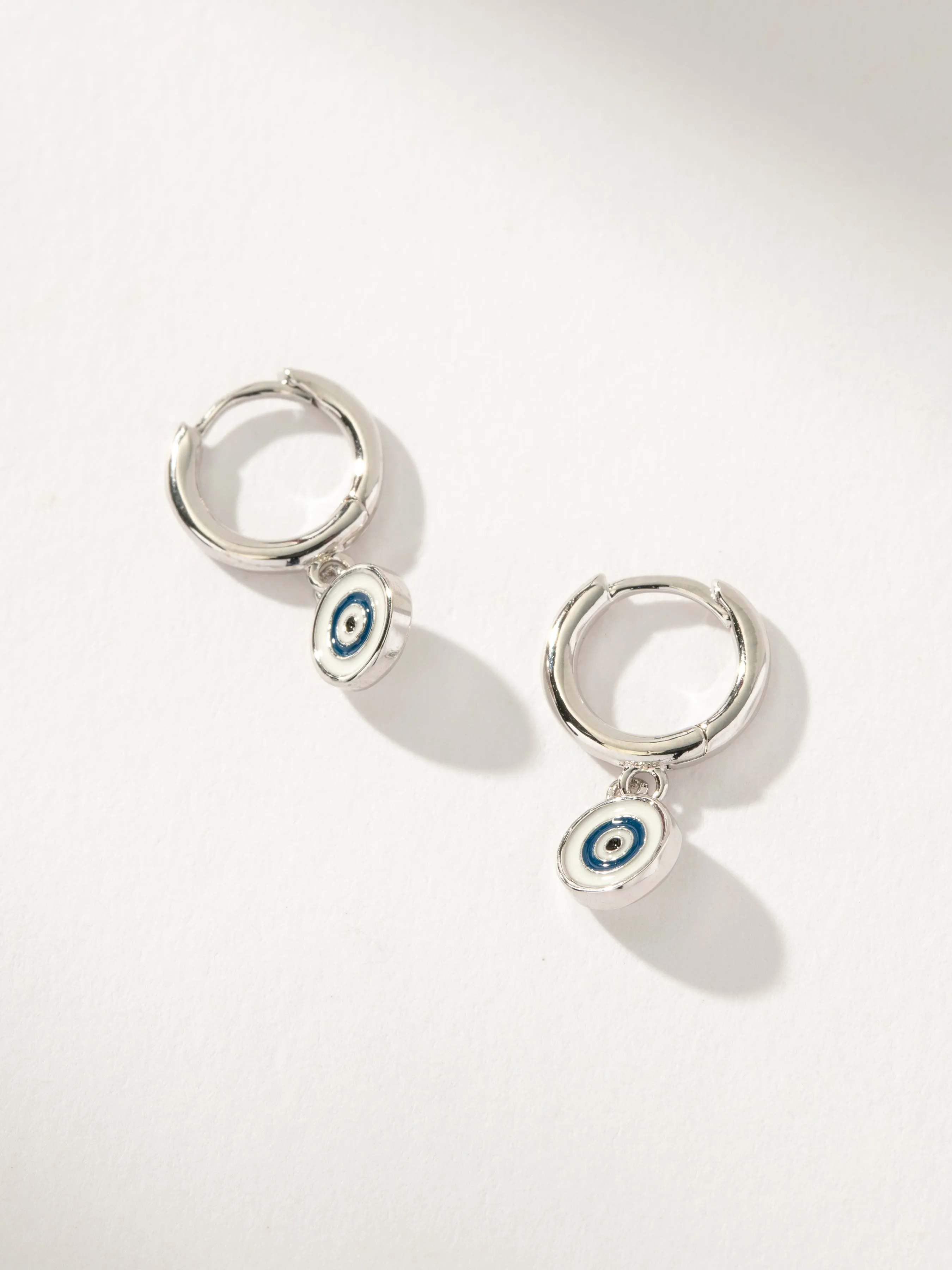 Simple Evil Eye Huggie Earrings