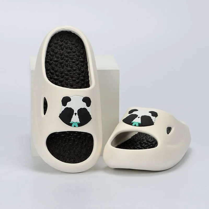 Slip-on Feeling Height Increasing Slippers Summer Outdoor Cartoon Platform Interior Home Slippers