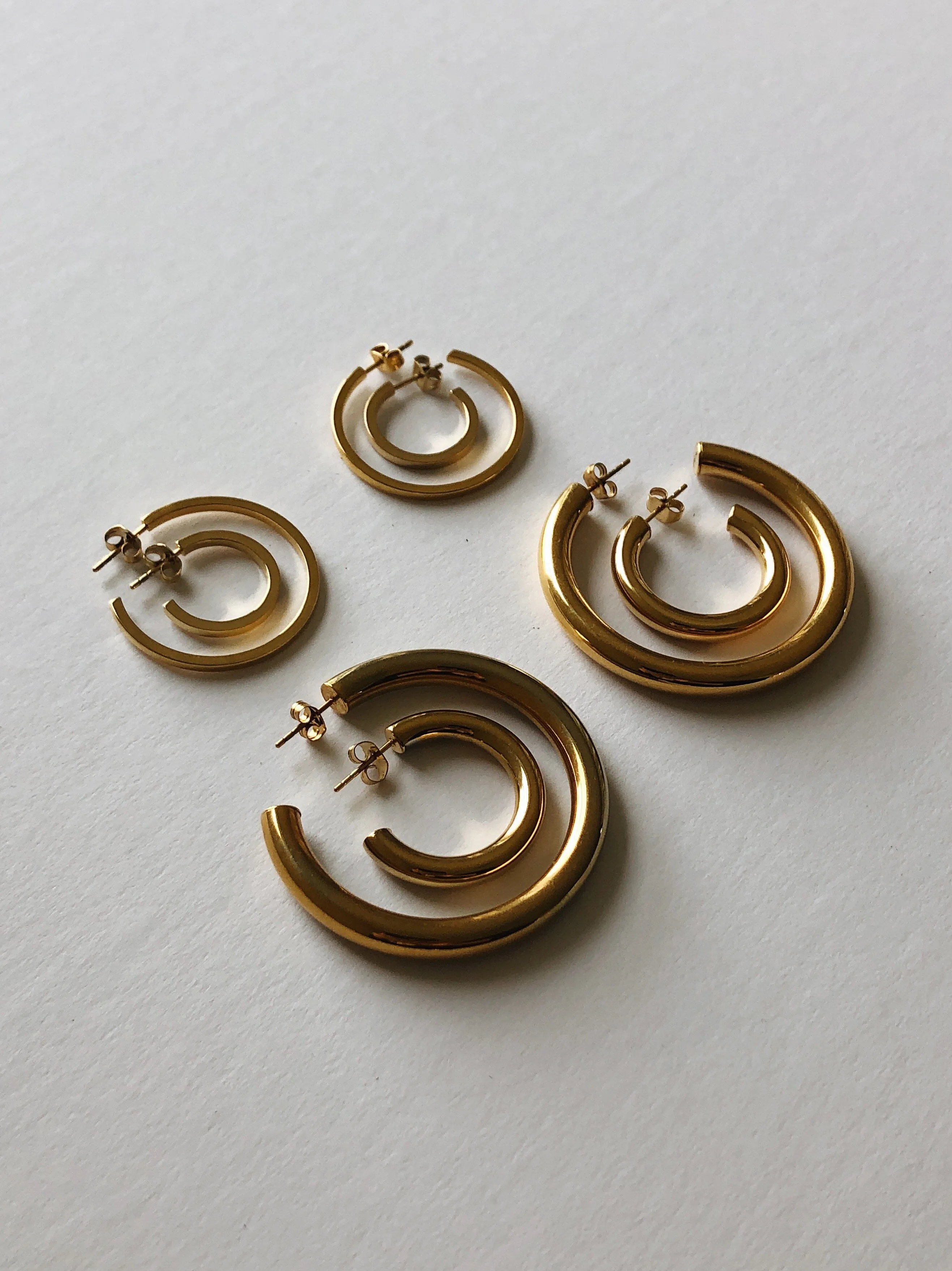 Small Simple Gold Hoops