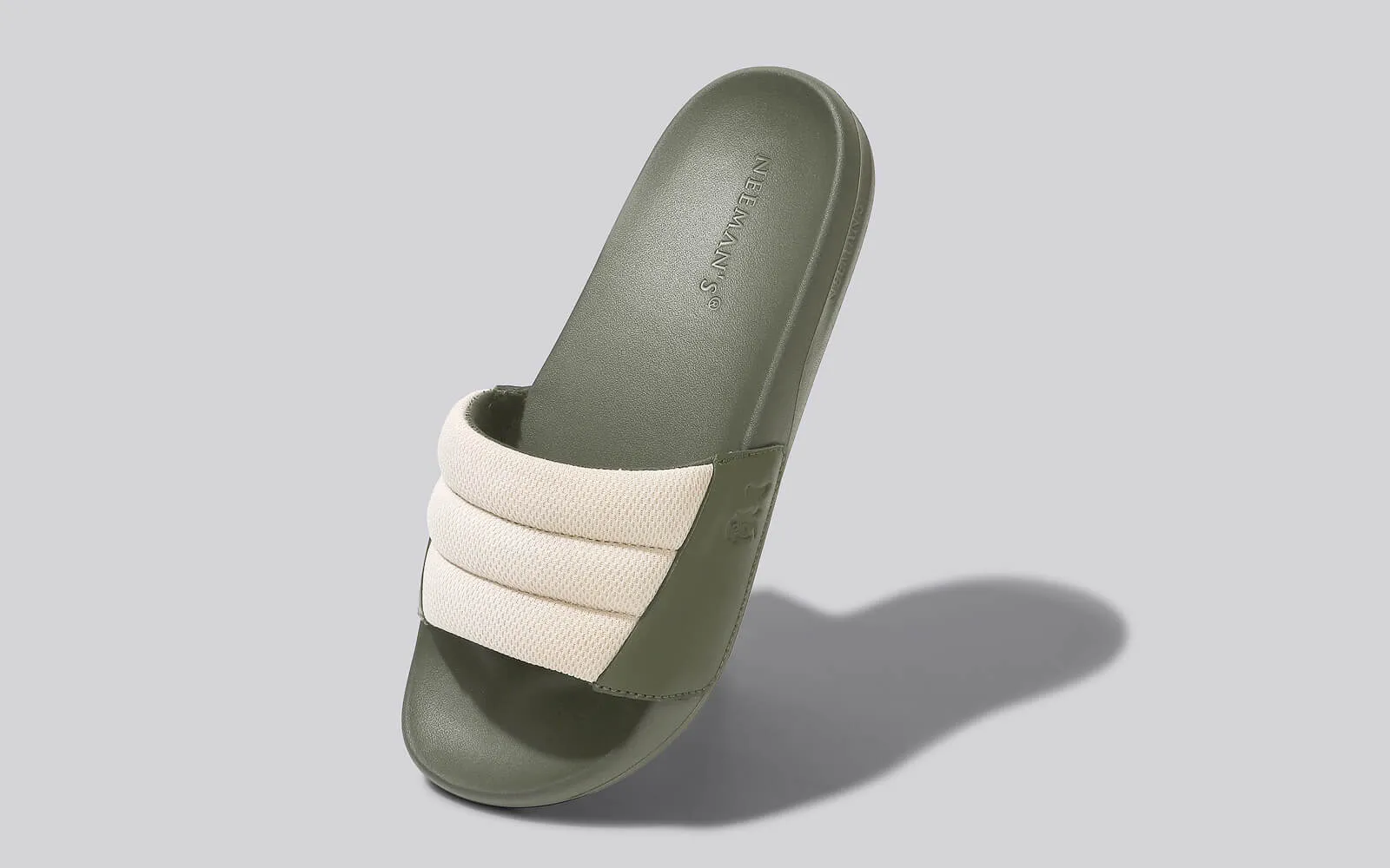 Squooshy Slides for Women : Olive-Beige