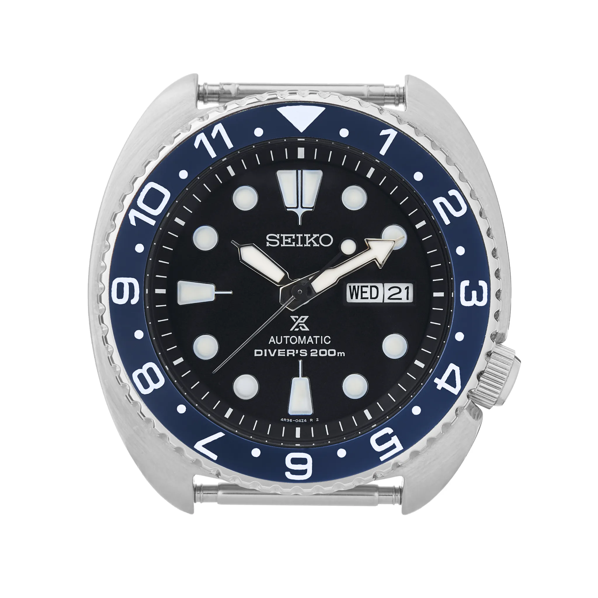 SRP Turtle Ceramic Bezel Insert: Dual Time style Blue/White