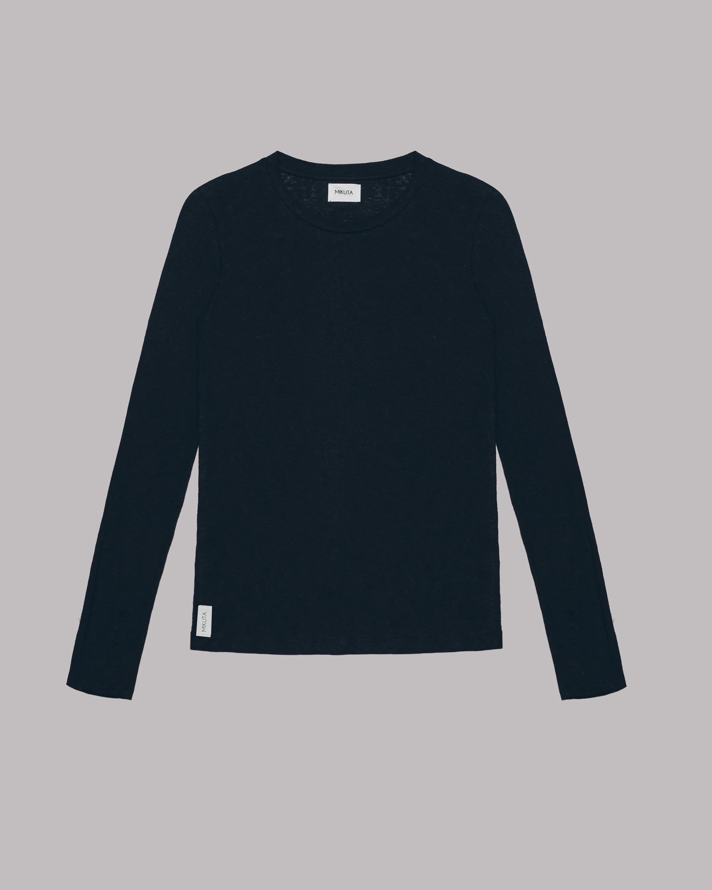 The Black Thin Linen Longsleeve