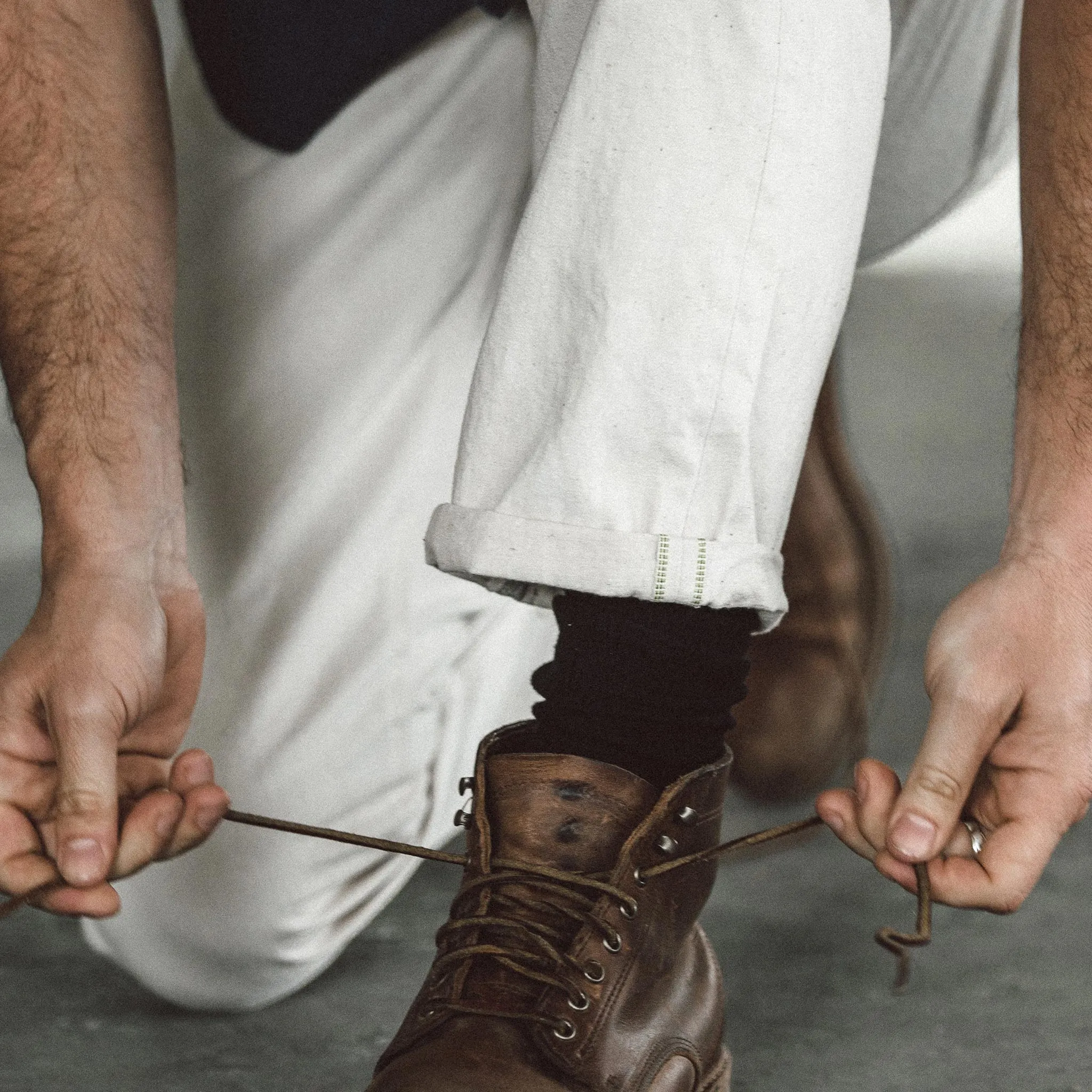 The Camp Pant in Organic Natural Selvage