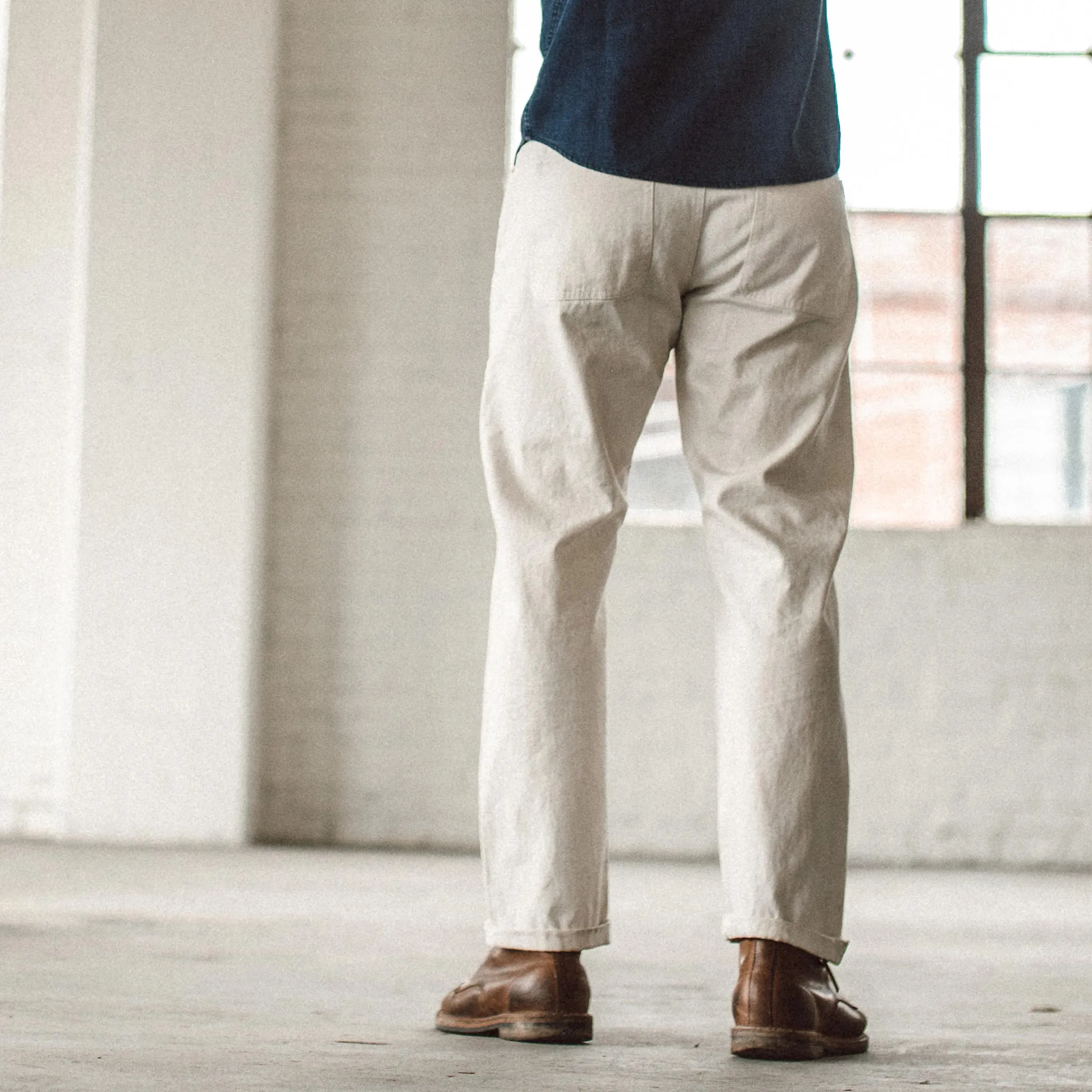 The Camp Pant in Organic Natural Selvage