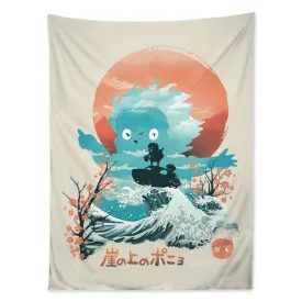 Ukiyo Goldfish Tapestry