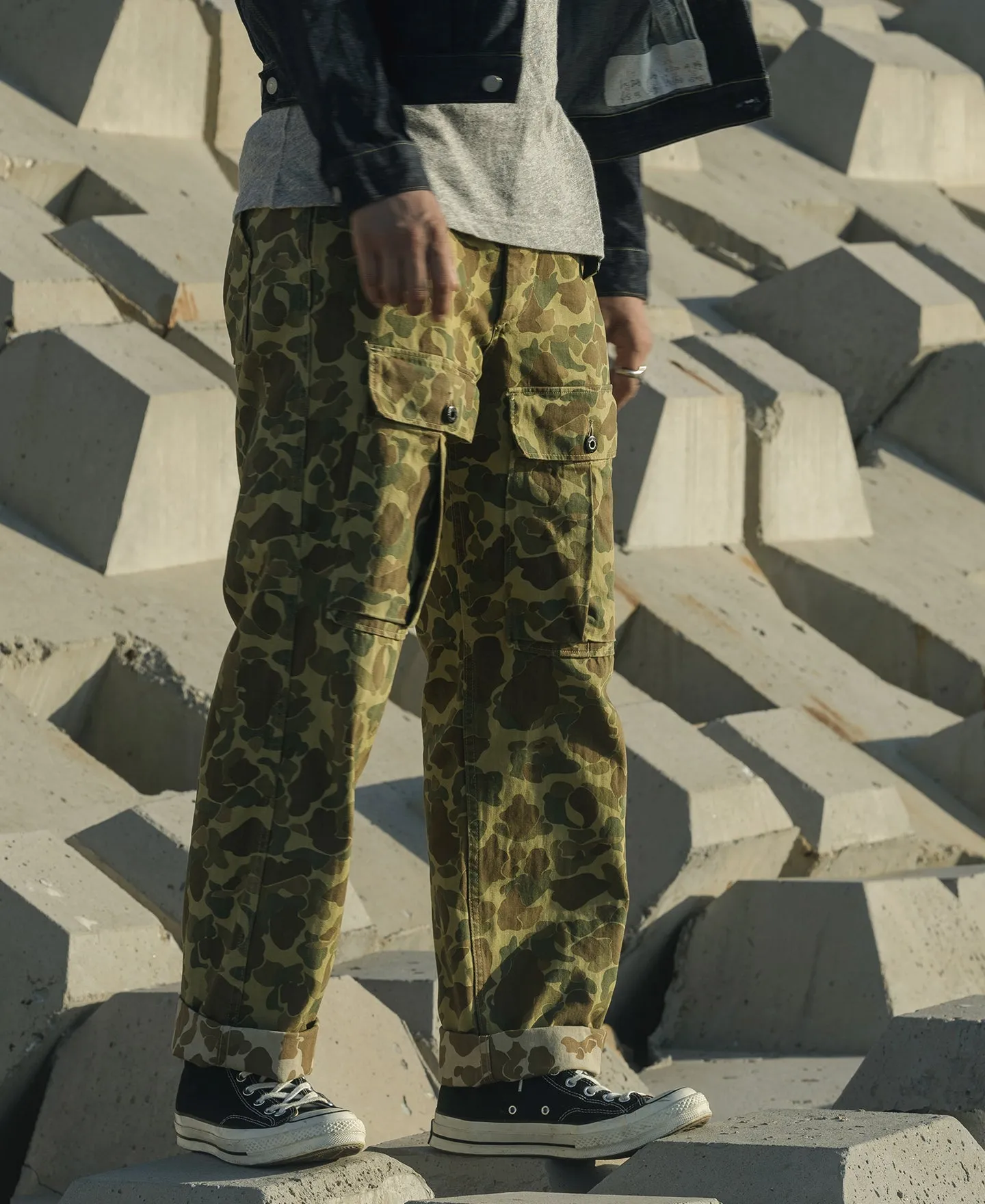 US Army M-1943 Herringbone Cotton Camouflage Pants (Modified)