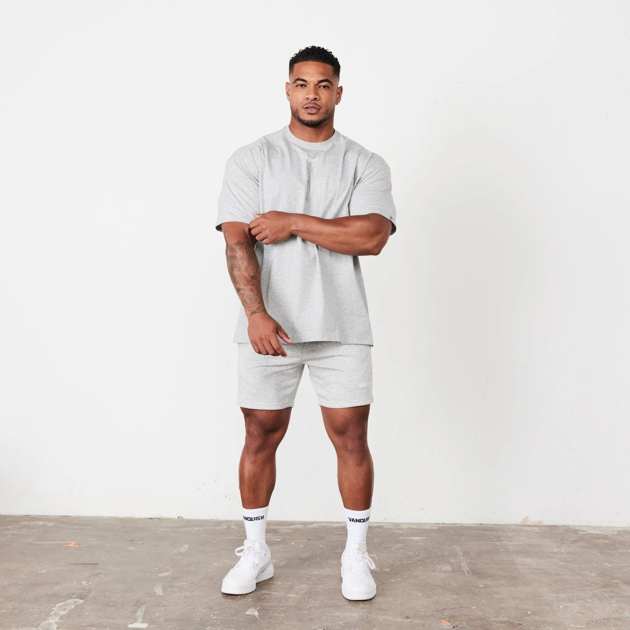 Vanquish Essential Grey Oversized T Shirt