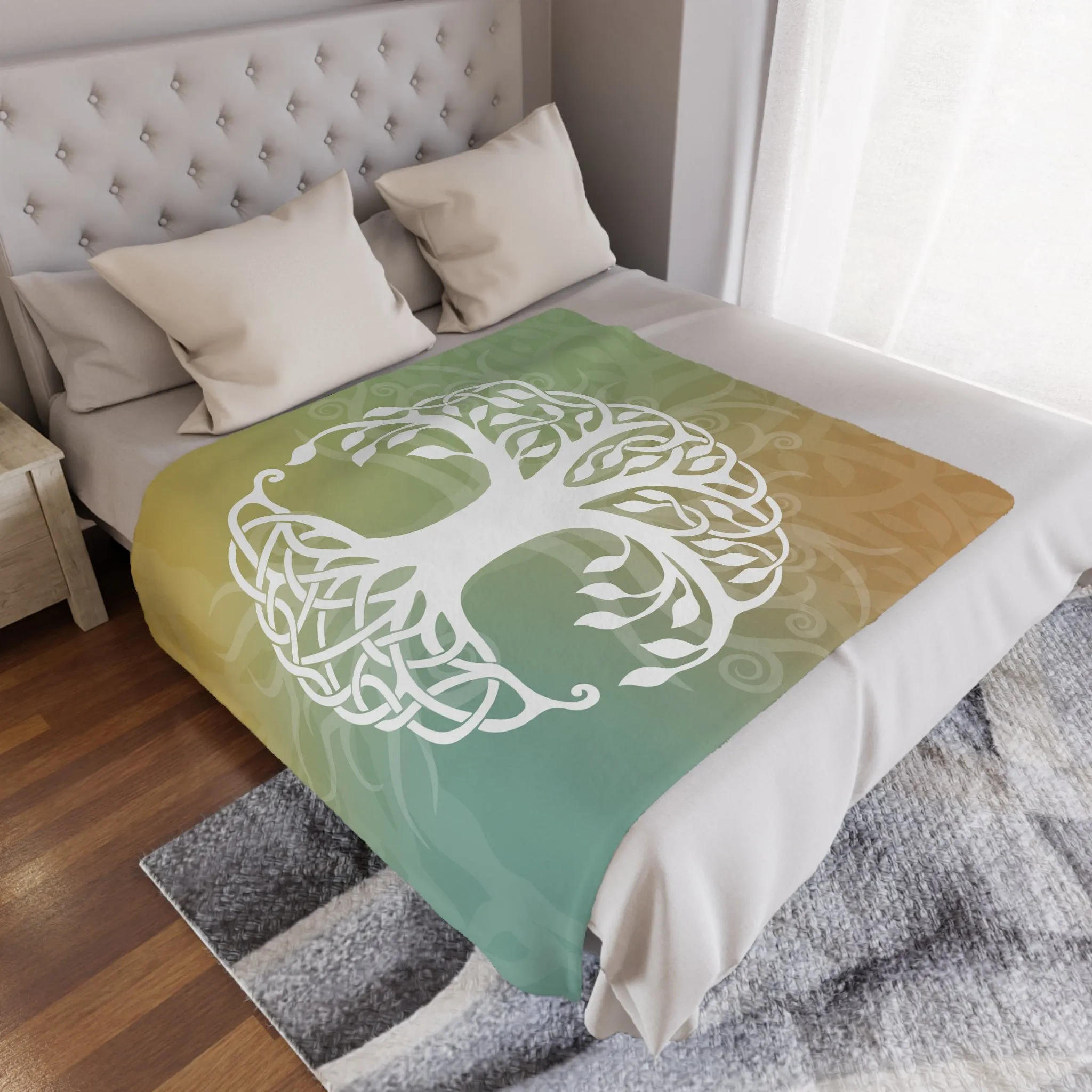 Yggdrasil World Tree of Life Velveteen Plush Throw Blanket