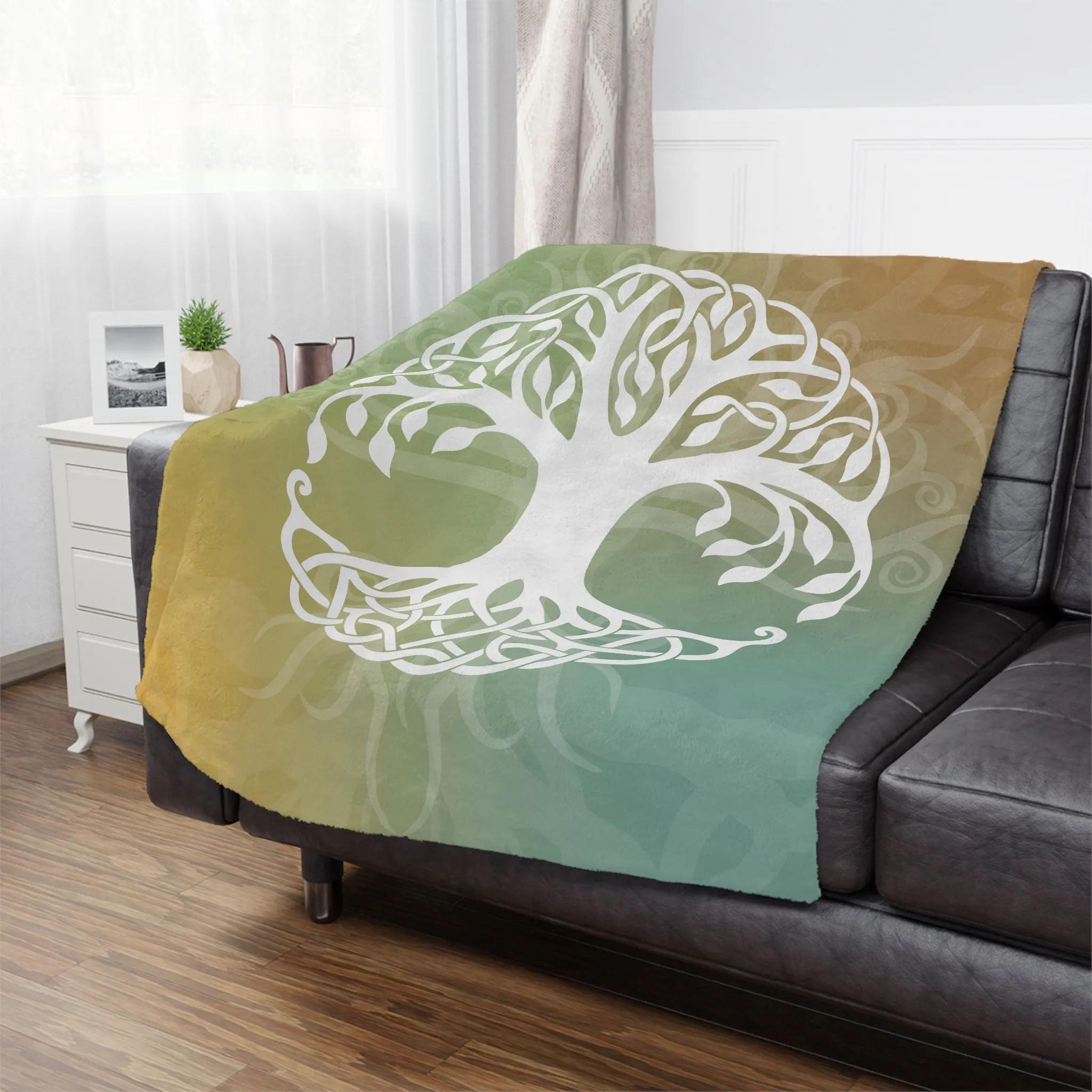 Yggdrasil World Tree of Life Velveteen Plush Throw Blanket